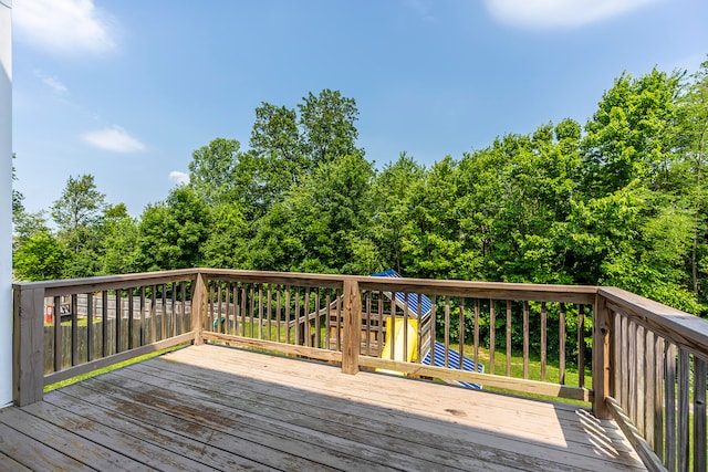 view of wooden terrace