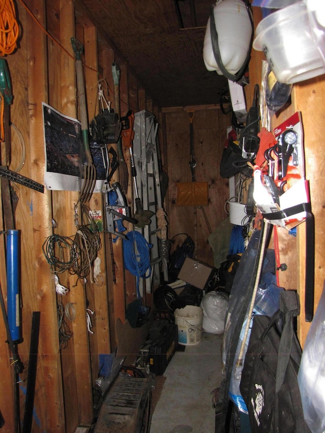 view of storage room