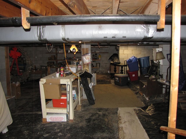 view of basement