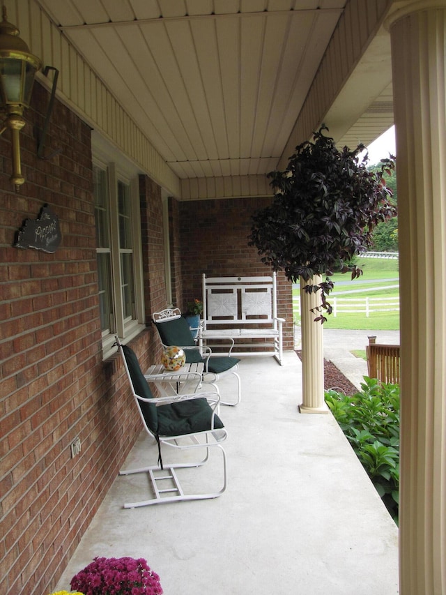 view of patio / terrace featuring covered porch