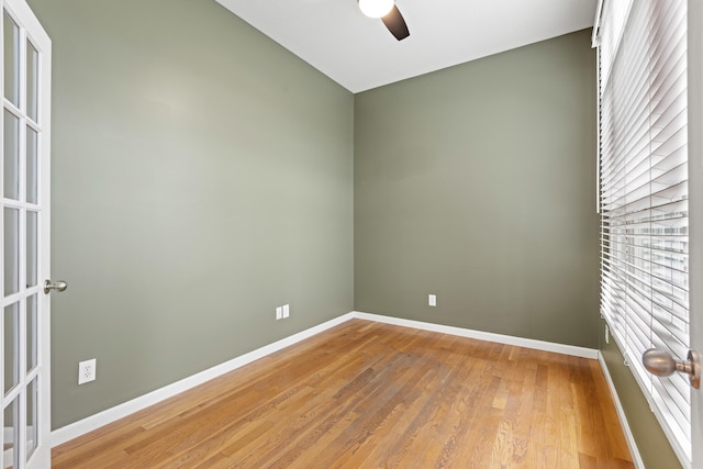 706 Hunter Dr, Lancaster, KY 40444 - unfurnished room featuring light wood-style flooring, baseboards, and ceiling fan