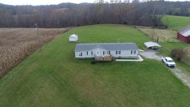 bird's eye view featuring a rural view