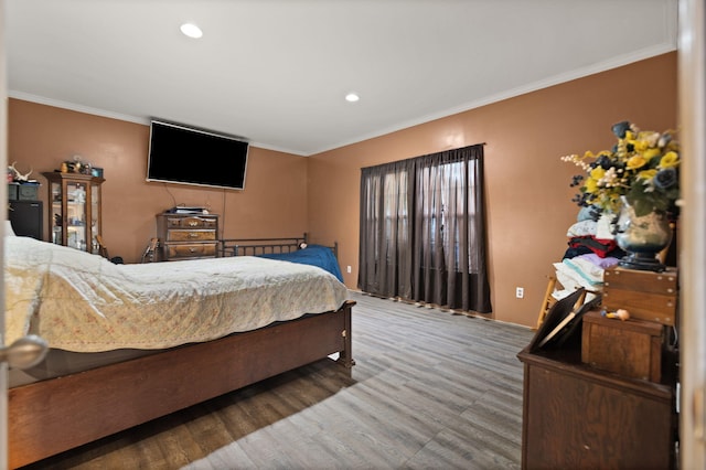 90 Damy Ln, Campton, KY 41301 - bedroom with crown molding, wood finished floors, and recessed lighting