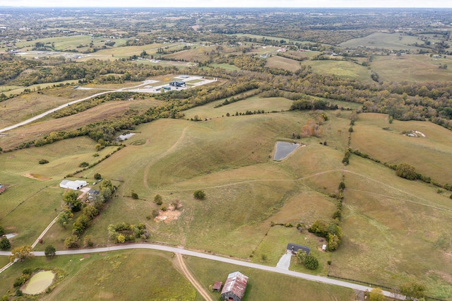 aerial view with a rural view