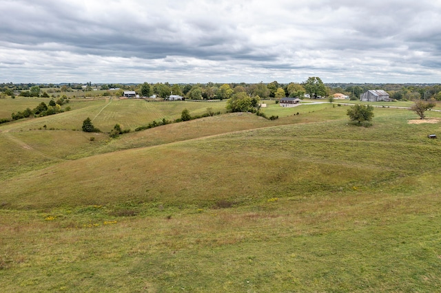 drone / aerial view with a rural view