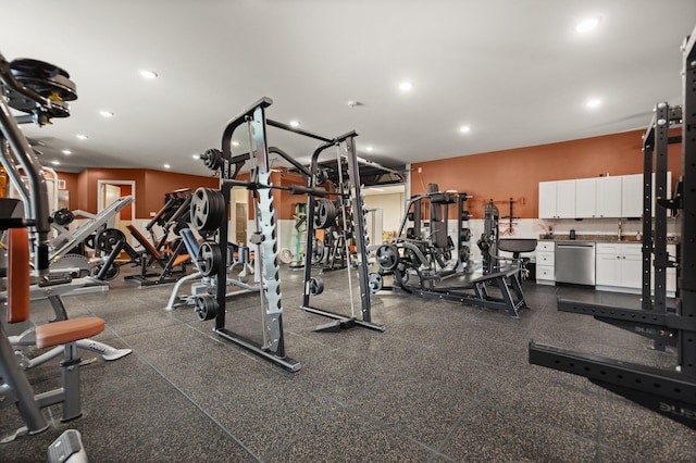 view of workout area