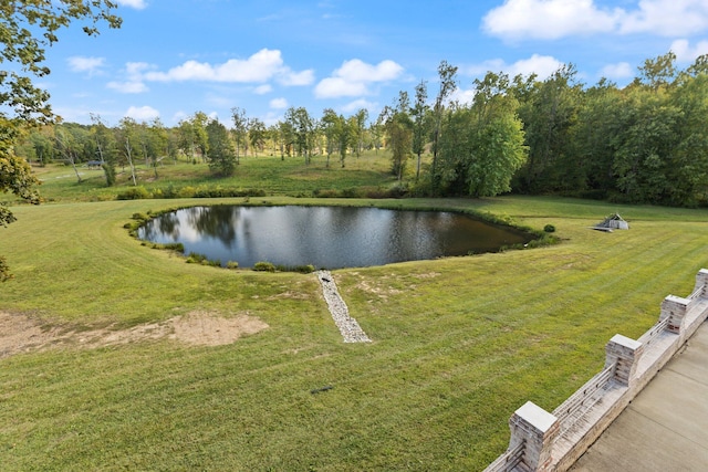 view of water feature