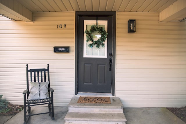 view of entrance to property