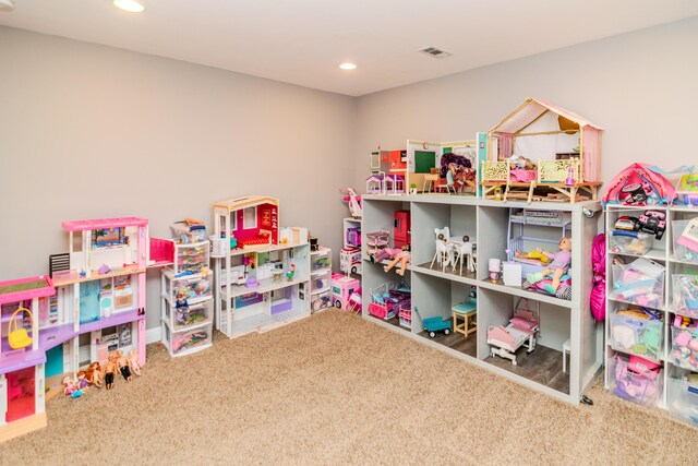 playroom featuring carpet