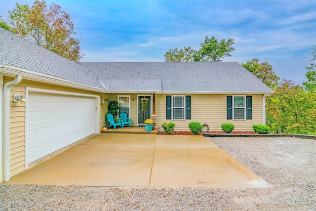 ranch-style house with a garage