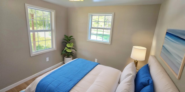 1835 Echo Point Rd, Bronston, KY 42518 - bedroom with multiple windows, wood finished floors, and baseboards