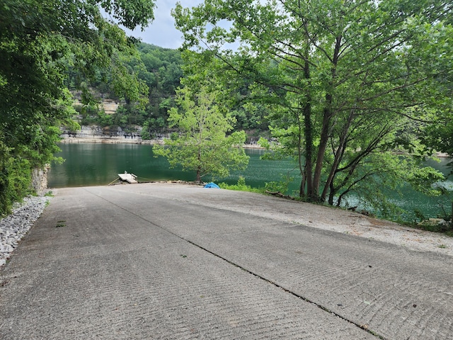 1835 Echo Point Rd, Bronston, KY 42518 - view of patio / terrace with a water view and a boat ramp