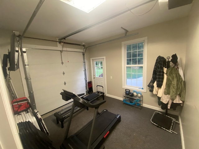 view of workout area