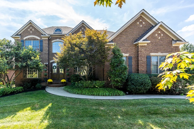 view of front property with a front lawn