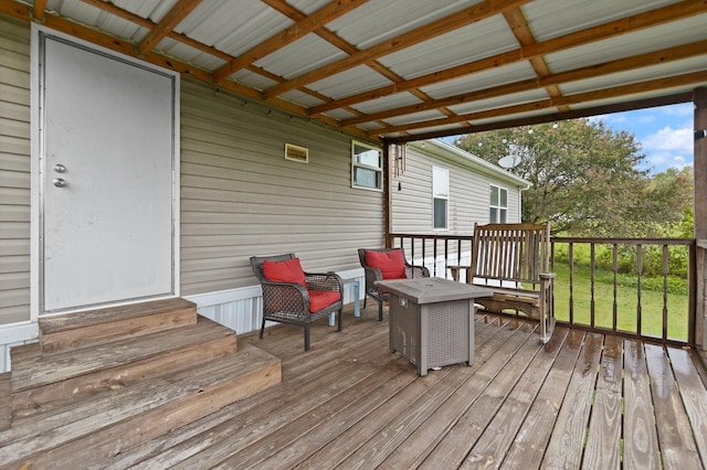 view of wooden terrace