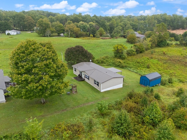 drone / aerial view featuring a rural view