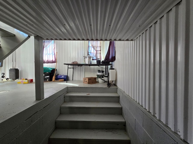 stairs with a wealth of natural light