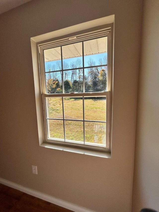 interior details with hardwood / wood-style floors