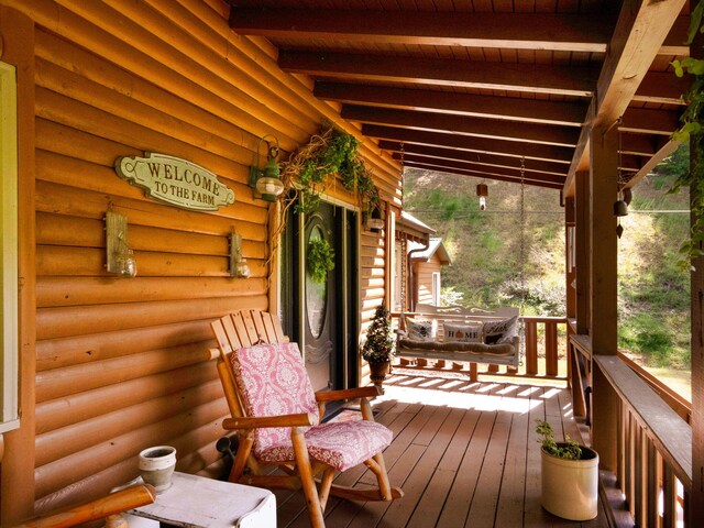 view of wooden terrace