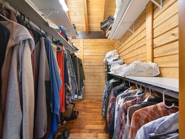 spacious closet featuring wood-type flooring