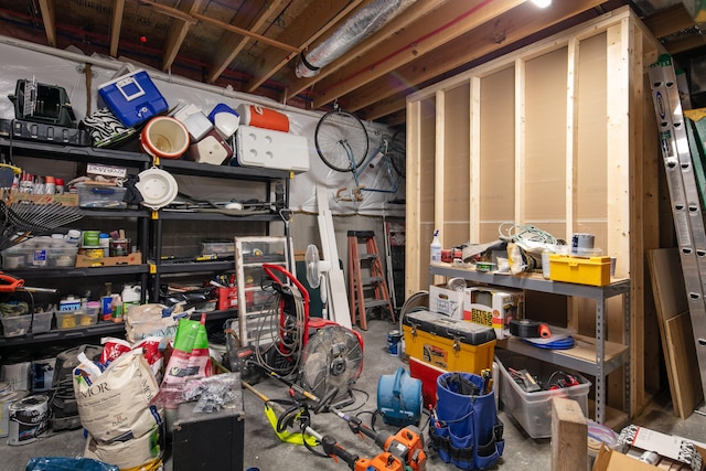 view of storage room