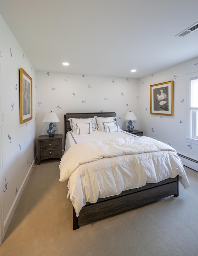 view of carpeted bedroom