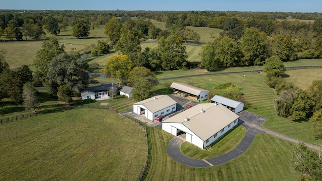 aerial view featuring a rural view