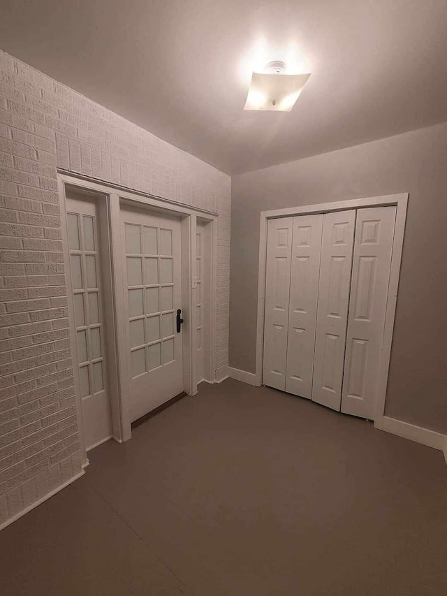 unfurnished bedroom featuring a closet