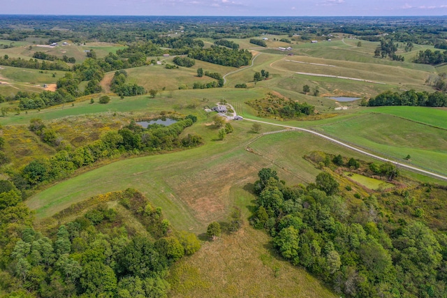 aerial view with a rural view