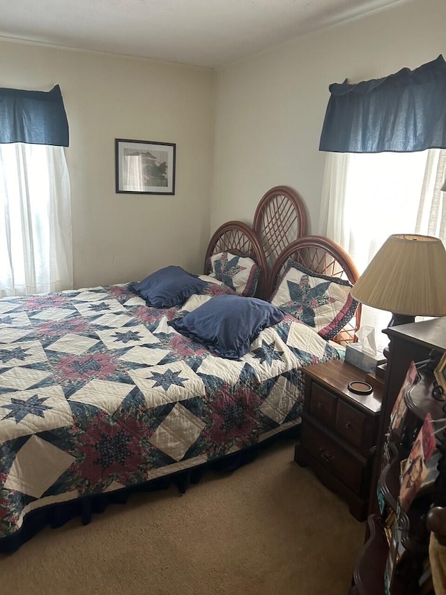 bedroom featuring carpet flooring