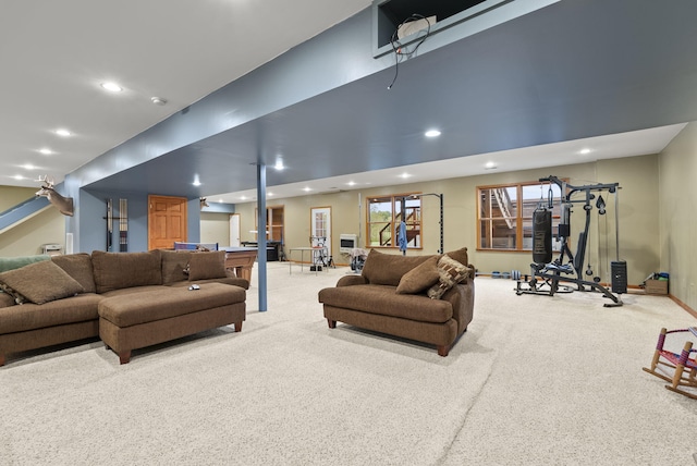 view of carpeted living room