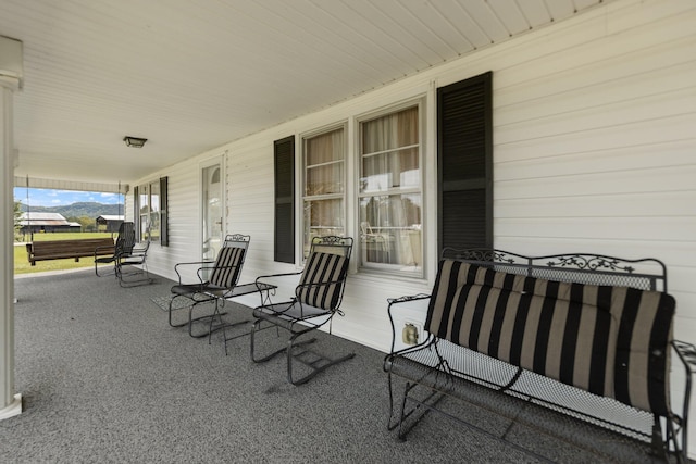 view of patio with a porch