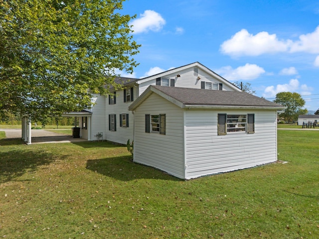 exterior space featuring a yard