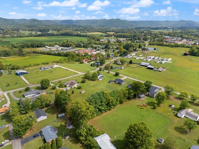 drone / aerial view with a mountain view