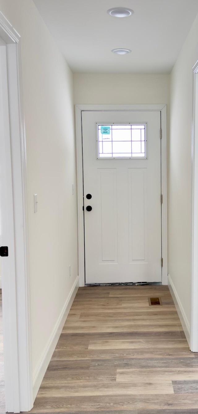 entryway featuring light hardwood / wood-style floors