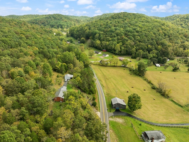 drone / aerial view featuring a rural view