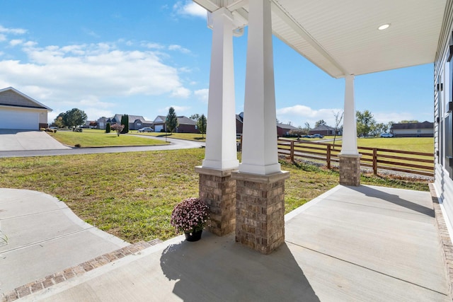 view of patio / terrace with a porch