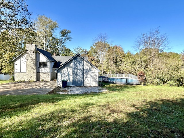 view of home's exterior featuring a lawn