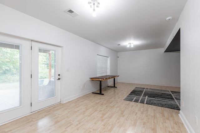 interior space featuring light hardwood / wood-style flooring