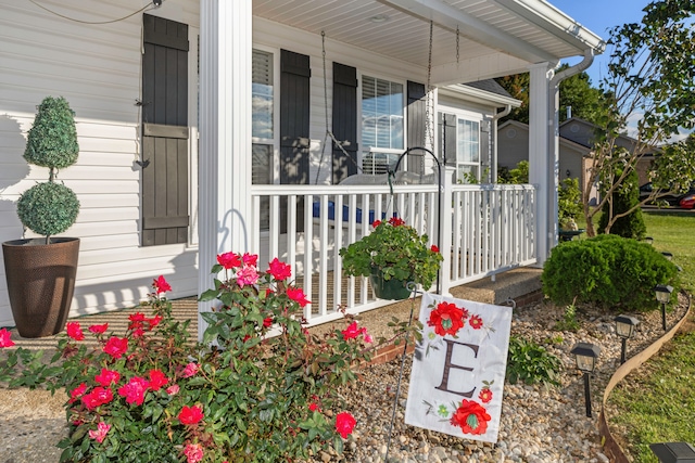 exterior space with a porch