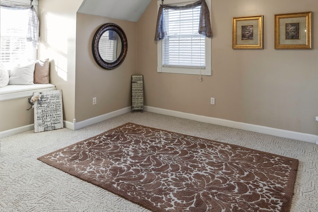 interior space with carpet flooring