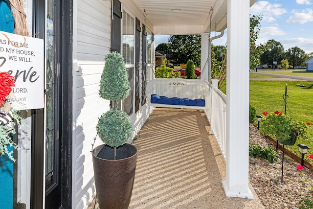 view of patio with covered porch