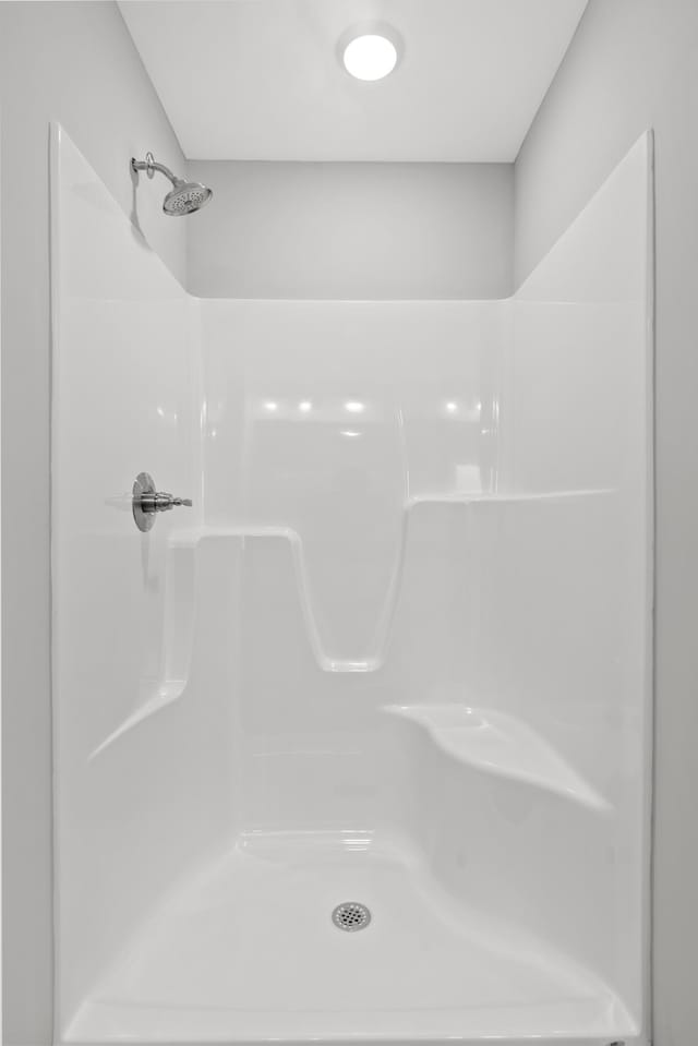 bathroom featuring walk in shower