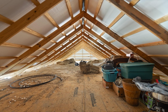 view of attic