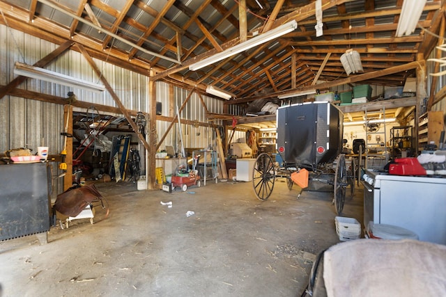 garage featuring washer / dryer