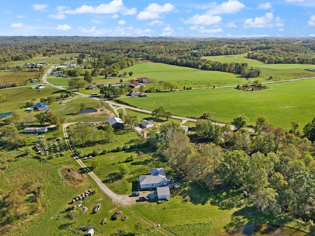 bird's eye view featuring a rural view