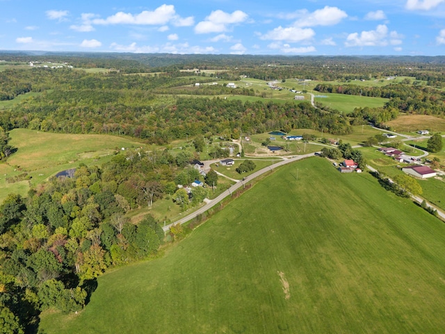 aerial view with a rural view