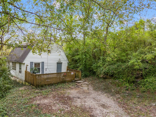 exterior space with a deck