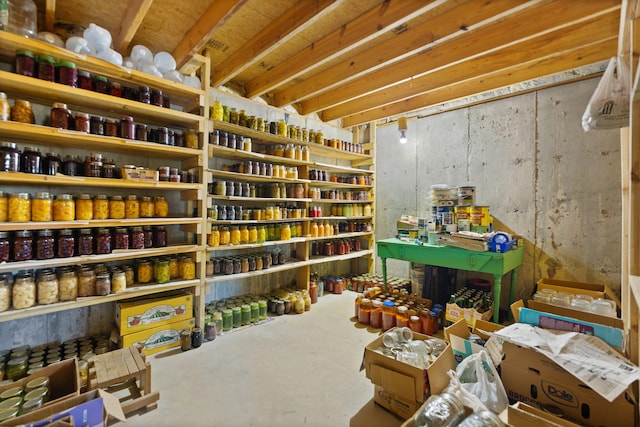 view of storage area