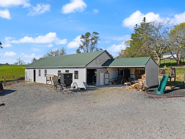 exterior space with a playground